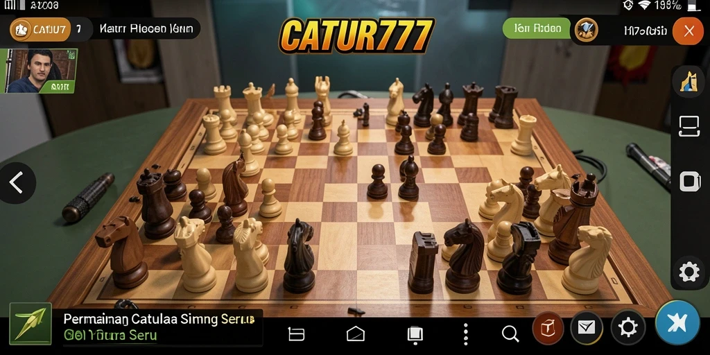 Tampilan gameplay catur yang seru dan interaktif dari CATUR777.