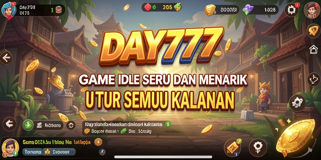 Tampilan gameplay DAY777 yang menarik dan penuh warna.