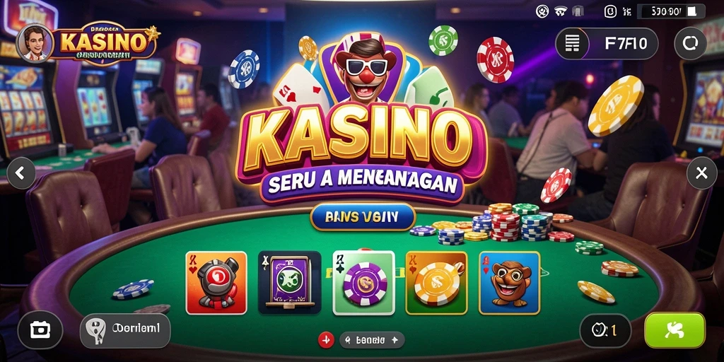 Tampilan gameplay F7F7 dengan suasana kasino yang menarik.