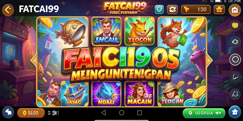 Gameplay FATCAI99 menampilkan simbol dan fitur menarik dari permainan slot.