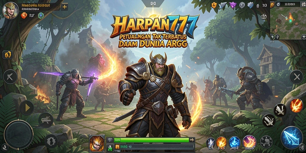 Screenshot gameplay HARAPAN777 menampilkan aksi pertempuran yang mendebarkan.