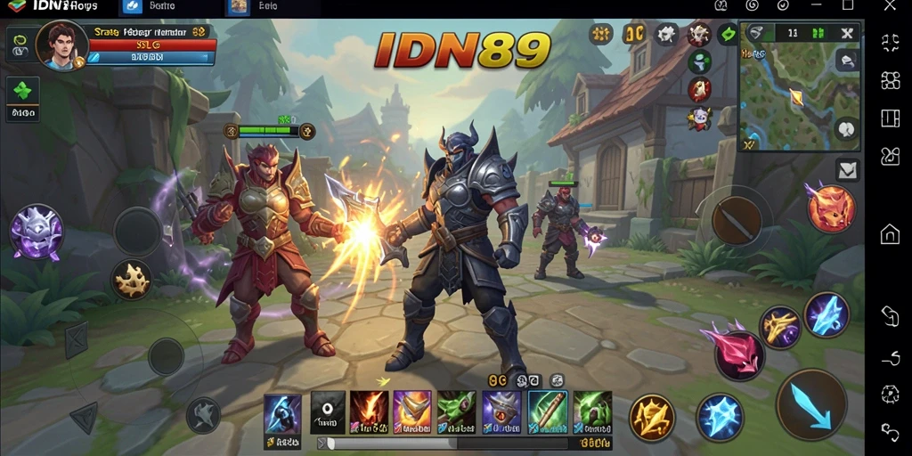 Tampilan gameplay terbaik dari IDN89 menunjukkan pertempuran strategis yang seru.