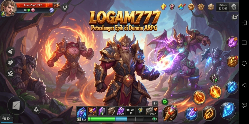 Tangkapan layar LOGAM777 menampilkan aksi pertempuran yang seru dan epik.