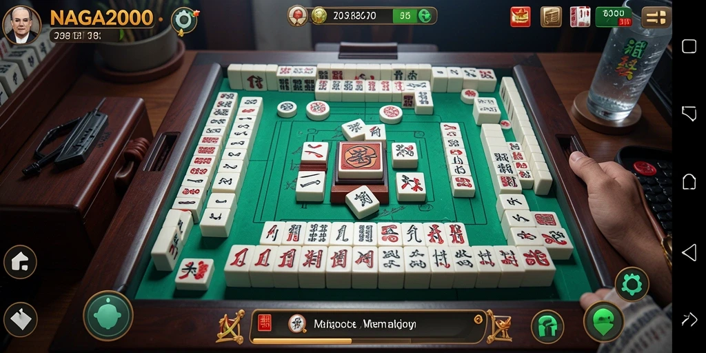 Tampilan gameplay Mahjong yang menantang dan seru di NAGA2000.