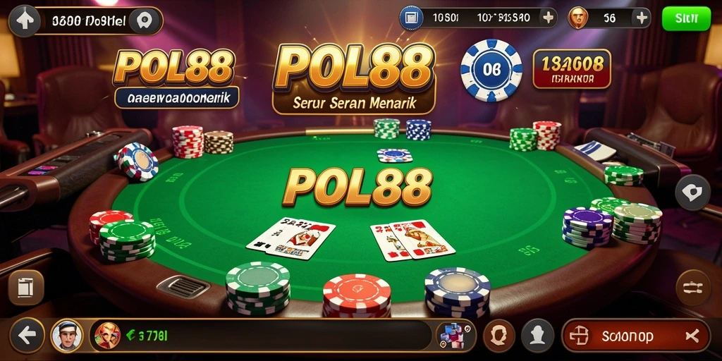 Tampilan gameplay poker yang seru dan interaktif.