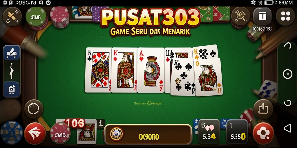 Tampilan gameplay seru di PUSAT303 dengan berbagai mode Domino.