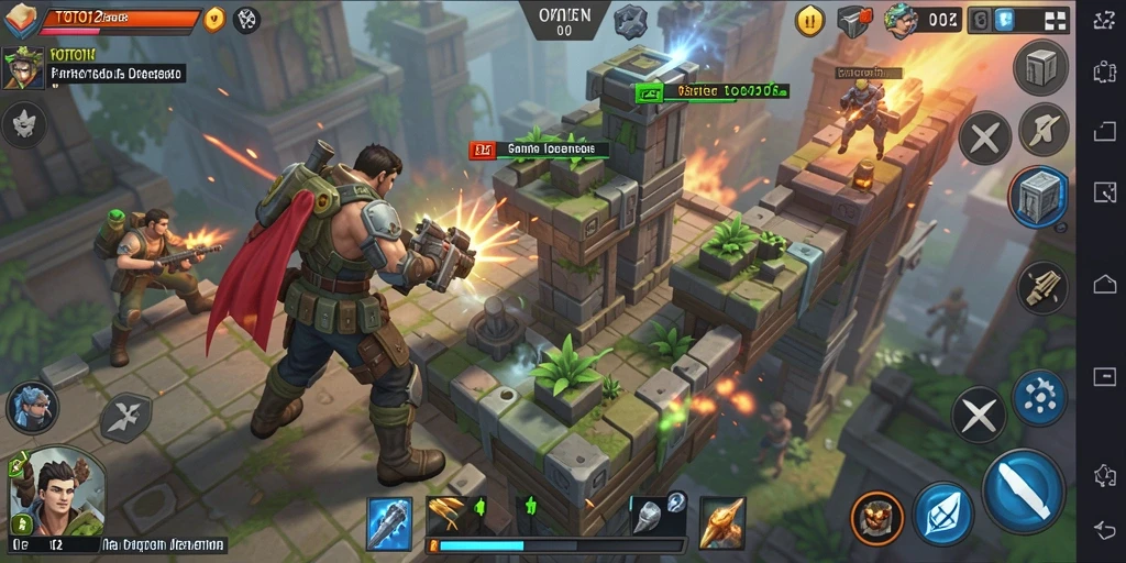 Tangkapan layar utama menampilkan aksi seru gameplay Tower Defense TOTO12.